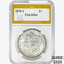 1878-S Morgan Silver Dollar PGA MS64