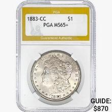 1883-CC Morgan Silver Dollar PGA MS65+