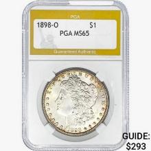 1898-O Morgan Silver Dollar PGA MS65