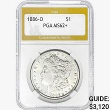 1886-O Morgan Silver Dollar PGA MS62+