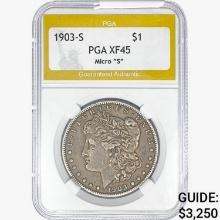 1903-S Morgan Silver Dollar PGA XF45 Micro "S"