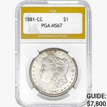 1881-CC Morgan Silver Dollar PGA MS67