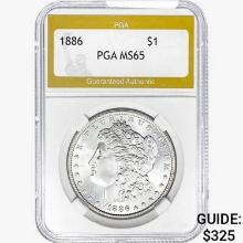 1886 Morgan Silver Dollar PGA MS65