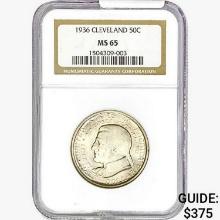 1936 Cleveland Half Dollar NGC MS65