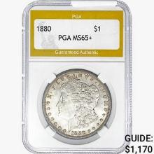 1880 Morgan Silver Dollar PGA MS65+