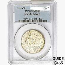 1936-S Rhode Island Half Dollar PCGS MS65