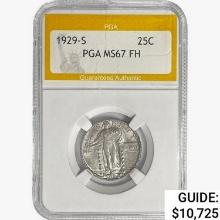 1929-S Standing Liberty Quarter PGA MS67 FH