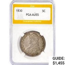 1830 Capped Bust Half Dollar PGA AU55