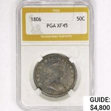 1806 Draped Bust Half Dollar PGA XF45