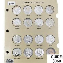 1964-1987 Kennedy Half Dollar set W/Proofs [80 Coi