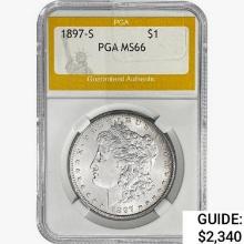 1897-S Morgan Silver Dollar PGA MS66