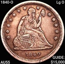 1840-O Lg O Seated Liberty Quarter