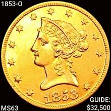 1853-O $10 Gold Eagle