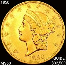 1850 $20 Gold Double Eagle