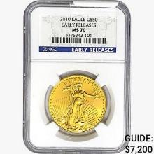 2010 $50 1oz. Gold Eagle NGC MS70 ER