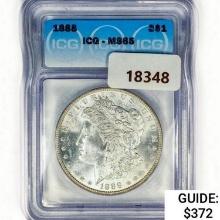 1888 Morgan Silver Dollar ICG MS65