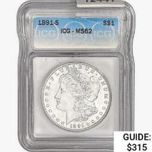 1891-S Morgan Silver Dollar ICG MS62