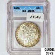 1885 Morgan Silver Dollar ICG MS65