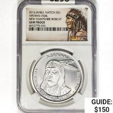 2016 Abenaki Tribe Silver Dollar NGC