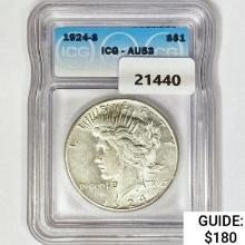 1924-S Silver Peace Dollar ICG AU53