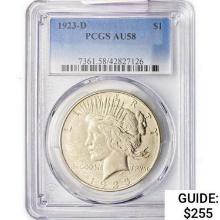 1923-D Silver Peace Dollar PCGS AU58