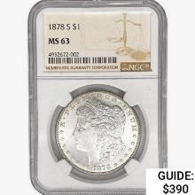 1878-S Morgan Silver Dollar NGC MS63