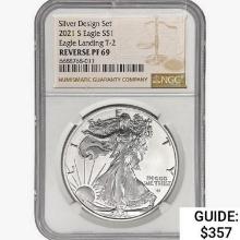 2021-S Silver Eagle NGC REV PF69 Landing T-2