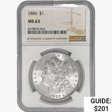 1886 Morgan Silver Dollar NGC MS63