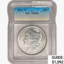 1891-O Morgan Silver Dollar ICG MS63