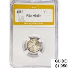 1887 Seated Liberty Dime PGA MS65+