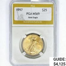 1997 US $25 1/2oz. Gold Eagle PGA MS69