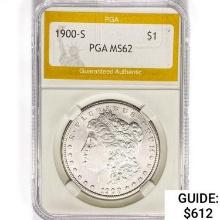 1900-S Morgan Silver Dollar PGA MS62