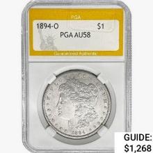 1894-O Morgan Silver Dollar PGA AU58