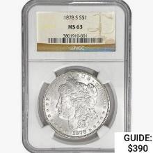 1878-S Morgan Silver Dollar NGC MS63