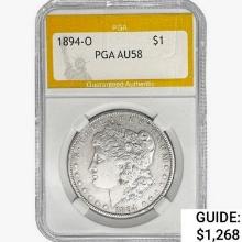 1894-O Morgan Silver Dollar PGA AU58