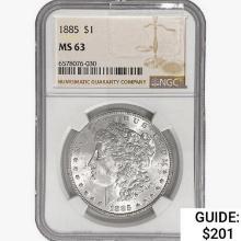 1885 Morgan Silver Dollar NGC MS63