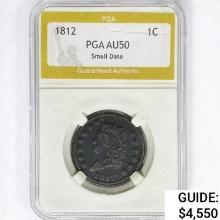 1812 Large Cent PGA AU50 Sm. Dt.