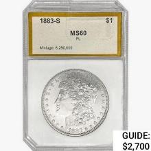 1883-S Morgan Silver Dollar PCI MS60 PL