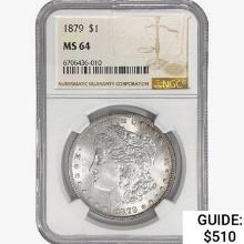 1879 Morgan Silver Dollar NGC MS64