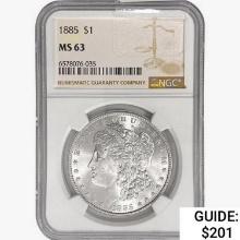 1885 Morgan Silver Dollar NGC MS63