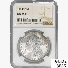 1884-O Morgan Silver Dollar NGC MS65+