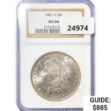 1885-O Morgan Silver Dollar NGC MS66