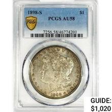 1898-S Morgan Silver Dollar PCGS AU58