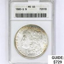 1880-S Morgan Silver Dollar ANACS MA66