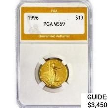 1996 $10 1/4oz American Gold Eagle PGA MS69