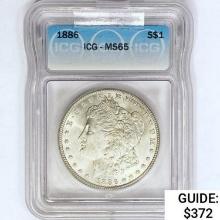 1886 Morgan Silver Dollar ICG MS65