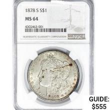 1878-S Morgan Silver Dollar NGC MS64