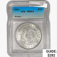 1921 Morgan Silver Dollar ICG MS65