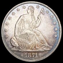 1871 Seated Liberty Half Dollar UNCIRCULATED