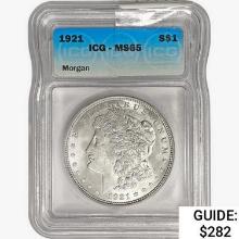 1921 Morgan Silver Dollar ICG MS65